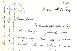 [Carta] 1955 oct. 22, México [a] Doris [Dana]