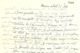 [Carta] 1956 abr. 11, México [a] Doris [Dana]