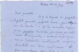 [Carta] 1956 dic. 6, México [a] Doris [Dana]
