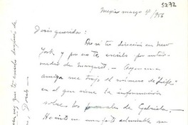 [Carta] [1957] mayo 4, México [a] Doris [Dana]