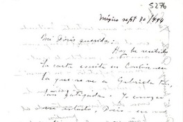 [Carta] 1954 sept. 30, México [a] Doris [Dana]