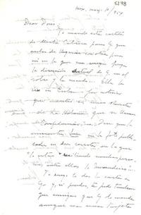 [Carta] 1956 mayo 6, Méx[ico] [a] Doris [Dana]