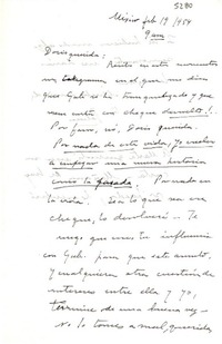 [Carta] 1954 feb. 19, México [a] Doris [Dana]