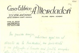 [Carta] [1946] , Roma, [Italia] [a] Gabriela Mistral