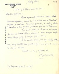 [Carta] 1955 ene., Santiago [a] Gabriela Mistral