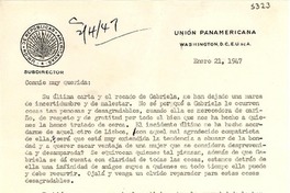 [Carta] 1947 ene. 21, Washington D.C., [EE.UU.] [a] Connie Saleva, Monrovia, California, [EE.UU.]