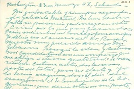 [Carta] 1947 mar. 23, Washington D.C., [EE.UU.] [a] Gabriela Mistral