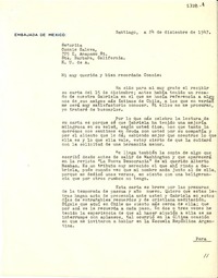 [Carta] 1947 dic. 24, Santiago, [Chile] [a] Connie Saleva, Santa Barbara, California, [EE.UU.]
