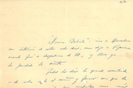 [Carta] [1945?], [Barcelona, España] [a] Gabriela Mistral