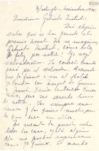[Carta] 1945 nov., Washington [a] Gabriela Mistral