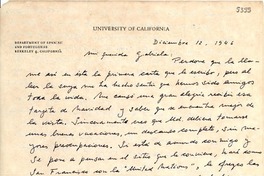 [Carta] 1946 dic. 12, California [a] Gabriela Mistral