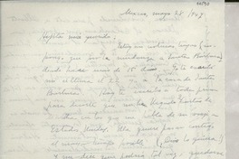 [Carta] 1947 mayo 28, México [a] Gabriela Mistral