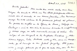 [Carta] 1948 abr. 27, California [a] Gabriela Mistral