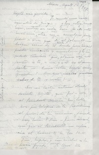 [Carta] 1947 ago. 14, México [a] Gabriela Mistral