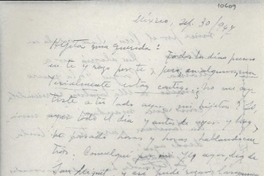 [Carta] 1947 sept. 30, México [a] Gabriela Mistral