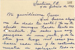 [Carta] 1934 feb. 4, Santurce, Puerto Rico [a] Nieves