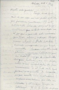 [Carta] 1947 oct. 5, México [a] Gabriela Mistral