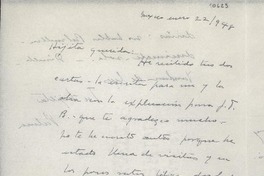 [Carta] 1948 ene. 22, México [a] Gabriela Mistral
