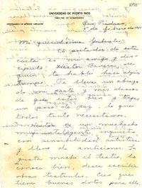 [Carta] 1947 feb. 5, Río Piedras, Puerto Rico [a] Gabriela Mistral