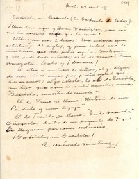 [Carta] 1948 abr. 29, Guat[emala] [a] Gabriela [Mistral]