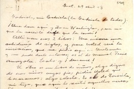 [Carta] 1948 abr. 29, Guat[emala] [a] Gabriela [Mistral]