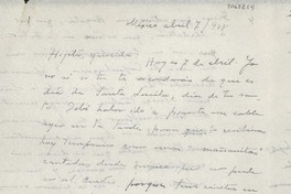 [Carta] 1948 abr. 7, México [a] Gabriela Mistral