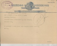 [Telegrama] 1950 ago. 14, México D. F. [a] Gabriela Mistral, Jalapa, Veracruz