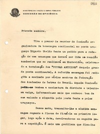 [Carta] 1945 ago. 23, Copacabana, [Brasil] [a] Gabriela Mistral