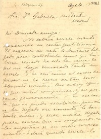 [Carta] 1936 feb. 4, Madrid [a] Gabriela Mistral, Madrid