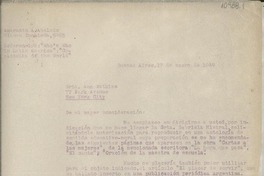[Carta] 1949 ene. 17, Buenos Aires, [Argentina] [a] Ann Watkins, New York City, [EE.UU.]