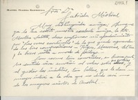 [Carta] [1942?], [Buenos Aires, Argentina] [a] Gabriela Mistral