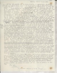 [Carta] 1951 feb. 14, México [a] Gabriela Mistral