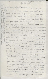 [Carta] 1951 ago. 4, México [a] Gabriela Mistral