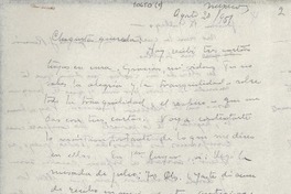 [Carta] 1951 ago. 20, México [a] Gabriela Mistral