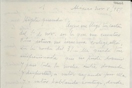 [Carta] 1951 nov. 8, México [a] Gabriela Mistral