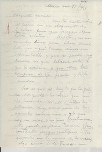 [Carta] 1951 nov. 11, México [a] Gabriela Mistral