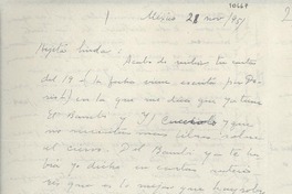 [Carta] 1951 nov. 28, México [a] Gabriela Mistral