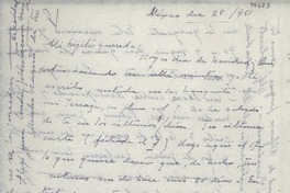 [Carta] 1951 dic. 25, México [a] Gabriela Mistral