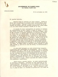 [Carta] 1950 nov. 24, Río Piedras, Puerto Rico [a] Gabriela [Mistral]