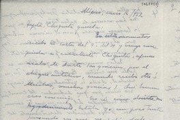 [Carta] 1952 ene. 16, México [a] Gabriela Mistral