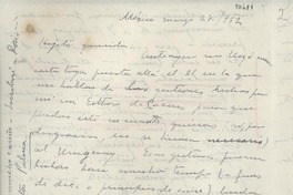 [Carta] 1952 mar. 28, México [a] Gabriela Mistral