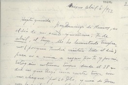[Carta] 1952 abr. 6, México [a] Gabriela Mistral
