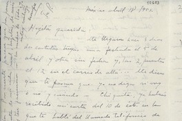 [Carta] 1952 abr. 18, México [a] Gabriela Mistral