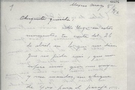 [Carta] 1952 mayo 5, México [a] Gabriela Mistral