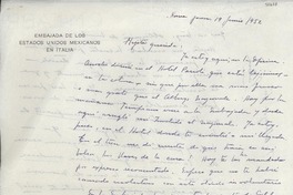 [Carta] 1952 jun. 19, Roma, [Italia] [a] Gabriela Mistral