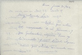 [Carta] 1952 jun. 20, Roma, [Italia] [a] Lía