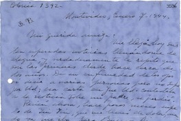 [Carta] 1944 ene. 7, Montevideo [a] Gabriela Mistral