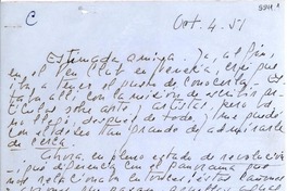 [Carta] 1951 oct. 4, Buenos Aires [a] Gabriela Mistral
