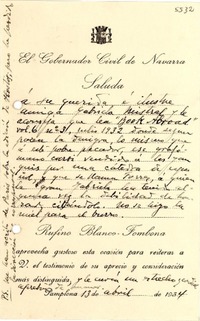 [Carta] 1934 abr. 13, Pamplona, [España] [a] Gabriela Mistral