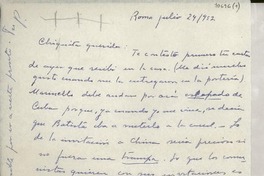 [Carta] 1952 jul. 24, Roma, [Italia] [a] Gabriela Mistral
